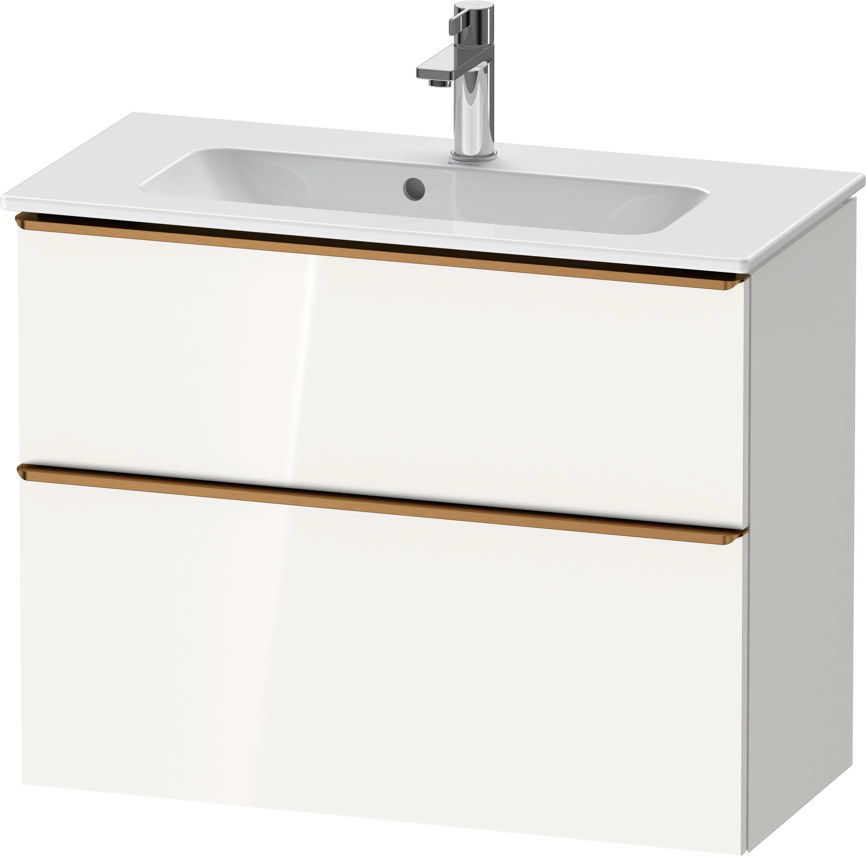 Duravit Waschtischunterschrank wandhängend „D-Neo“ 81 × 62,5 × 37,2 cm Weiß Hochglanz