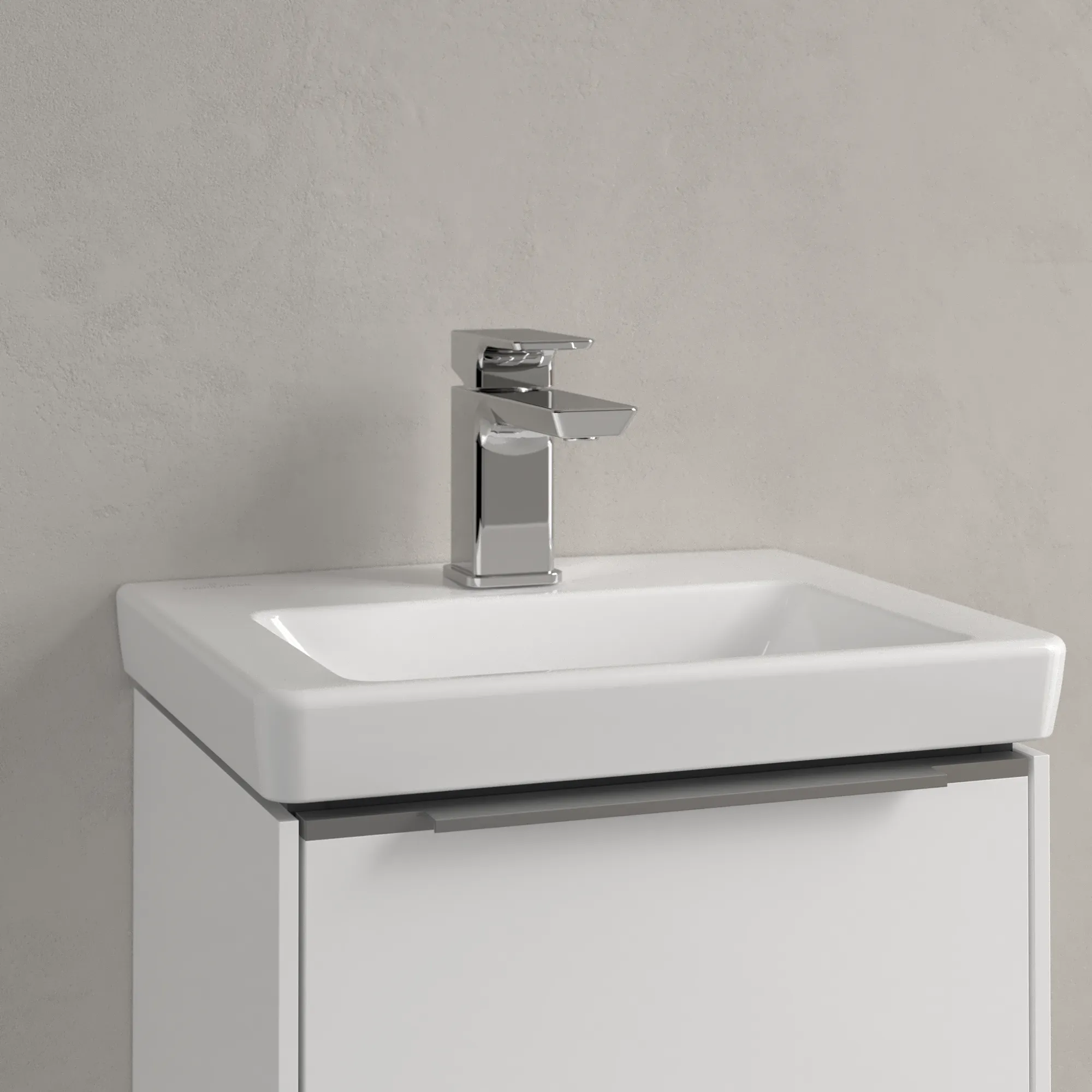 Villeroy & Boch Handwaschbecken „Subway 3.0“ 370 × 305 × 130 mm, ohne Hahnlochbohrung, Hahnlochposition mittig in Weiß Alpin Villeroy & Boch Handwaschbecken „Subway 3.0“ 370 × 305 × 130 mm, ohne Hahnlochbohrung, Hahnlochposition mittig in Weiß Alpin