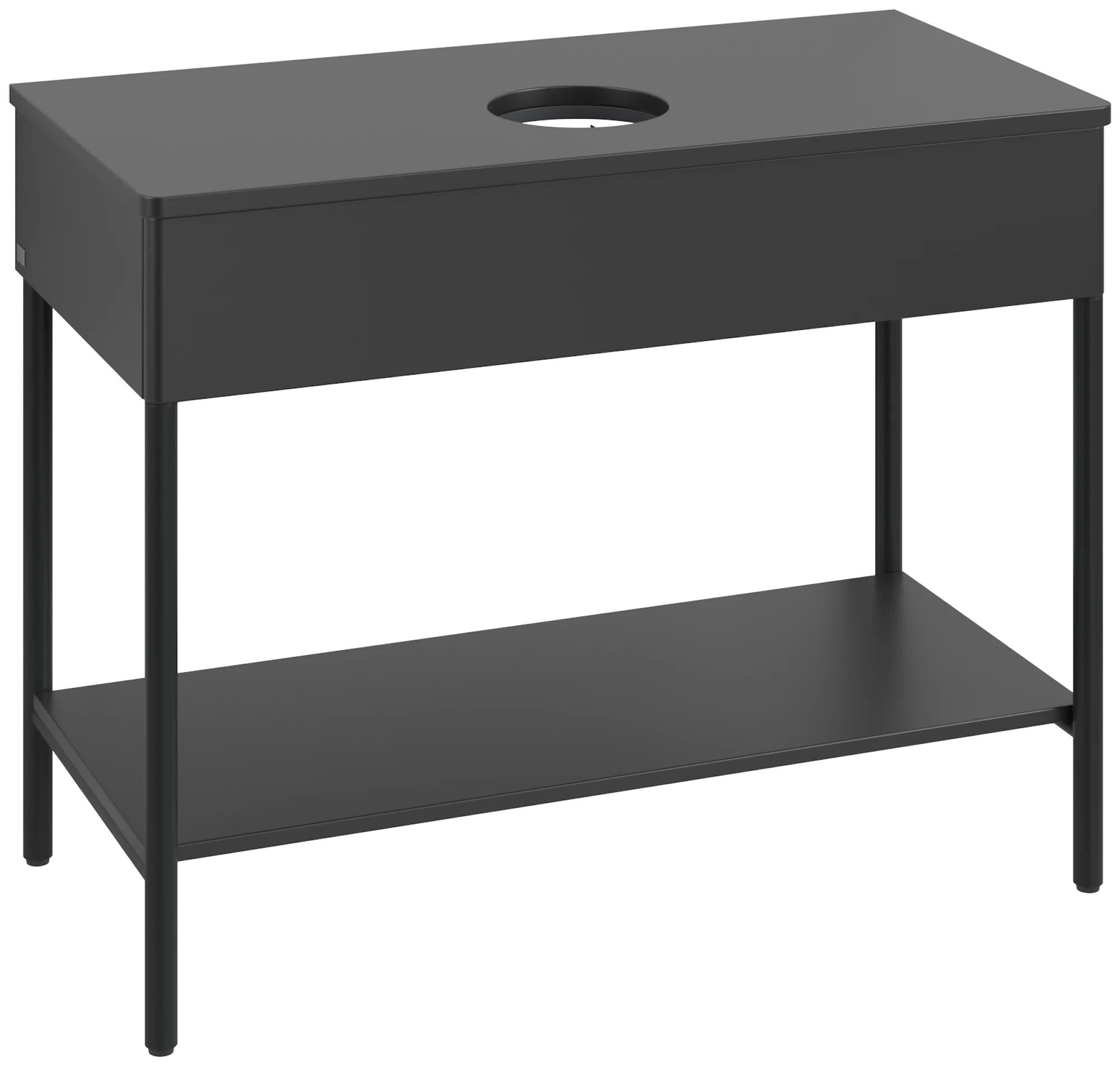 Villeroy & Boch Waschbeckenunterschrank Artis K64011, 1000x782x500mm, Black Matt Lacquer, mit Metallgestell, Push-to-open Funktion