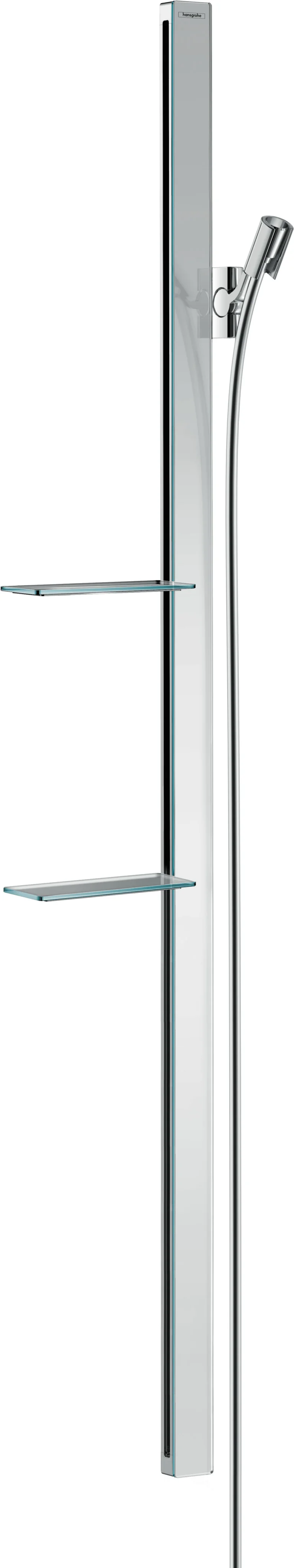 Hansgrohe Unica Brausestange E chrom, 150 cm Länge, mit Isiflex-Brauseschlauch 160 cm und Ablagen Hansgrohe Unica Brausestange E chrom, 150 cm Länge, mit Isiflex-Brauseschlauch 160 cm und Ablagen