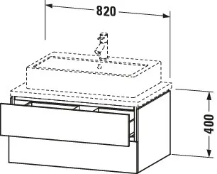 Duravit Waschtischunterschrank wandhängend „L-Cube“ 82 × 40 × 54,7 cm Duravit Waschtischunterschrank wandhängend „L-Cube“ 82 × 40 × 54,7 cm