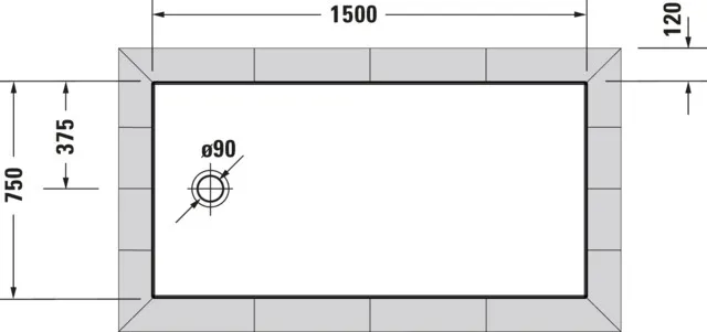 Duravit rechteck Duschwanne „Tempano“ 150 × 75 cm