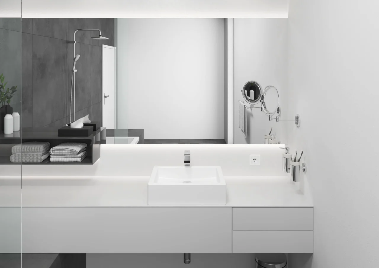 Hansgrohe Vernis Shape Einhebel-Waschtischmischer 190, Chrom, Ausladung 181 mm, Auslaufhöhe 190 mm