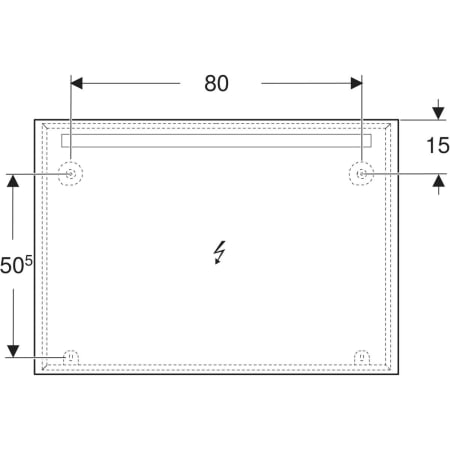Geberit Option Basic Square Lichtspiegel, Aluminium eloxiert, 100x70 cm, LED-Beleuchtung oben Geberit Option Basic Square Lichtspiegel, Aluminium eloxiert, 100x70 cm, LED-Beleuchtung oben