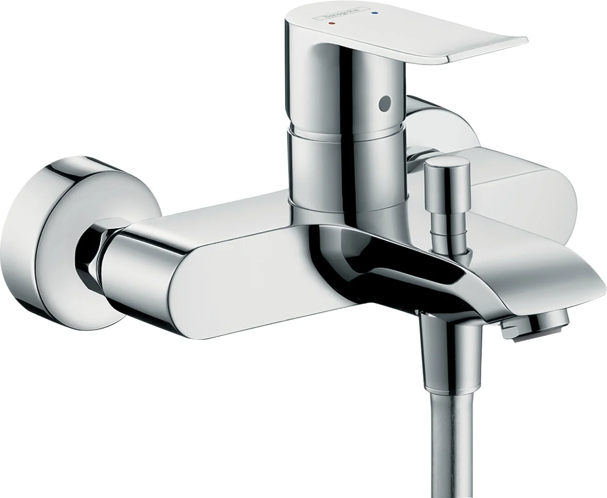 Hansgrohe Metris Einhebel-Wannenmischer Aufputz, Chrom, Ausladung 181 mm, DN15, Keramikmischsystem Hansgrohe Metris Einhebel-Wannenmischer Aufputz, Chrom, Ausladung 181 mm, DN15, Keramikmischsystem