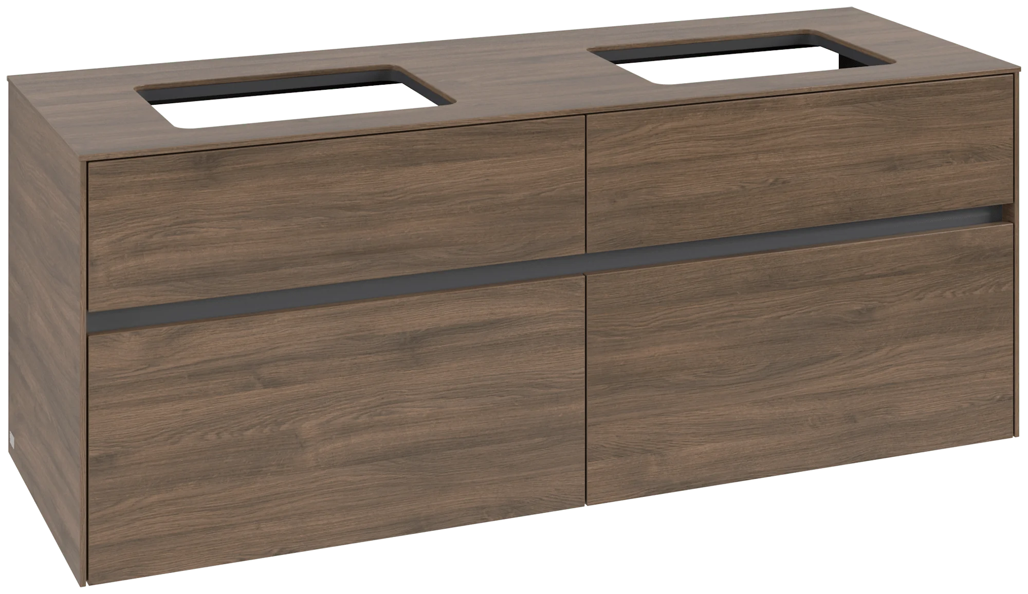 Villeroy & Boch Waschbeckenunterschrank Collaro Arizona Oak, 1400 x 500 mm, Höhe 548 mm, 4 Auszüge mit SoftClosing, für 2 Waschbecken Villeroy & Boch Waschbeckenunterschrank Collaro Arizona Oak, 1400 x 500 mm, Höhe 548 mm, 4 Auszüge mit SoftClosing, für 2 Waschbecken