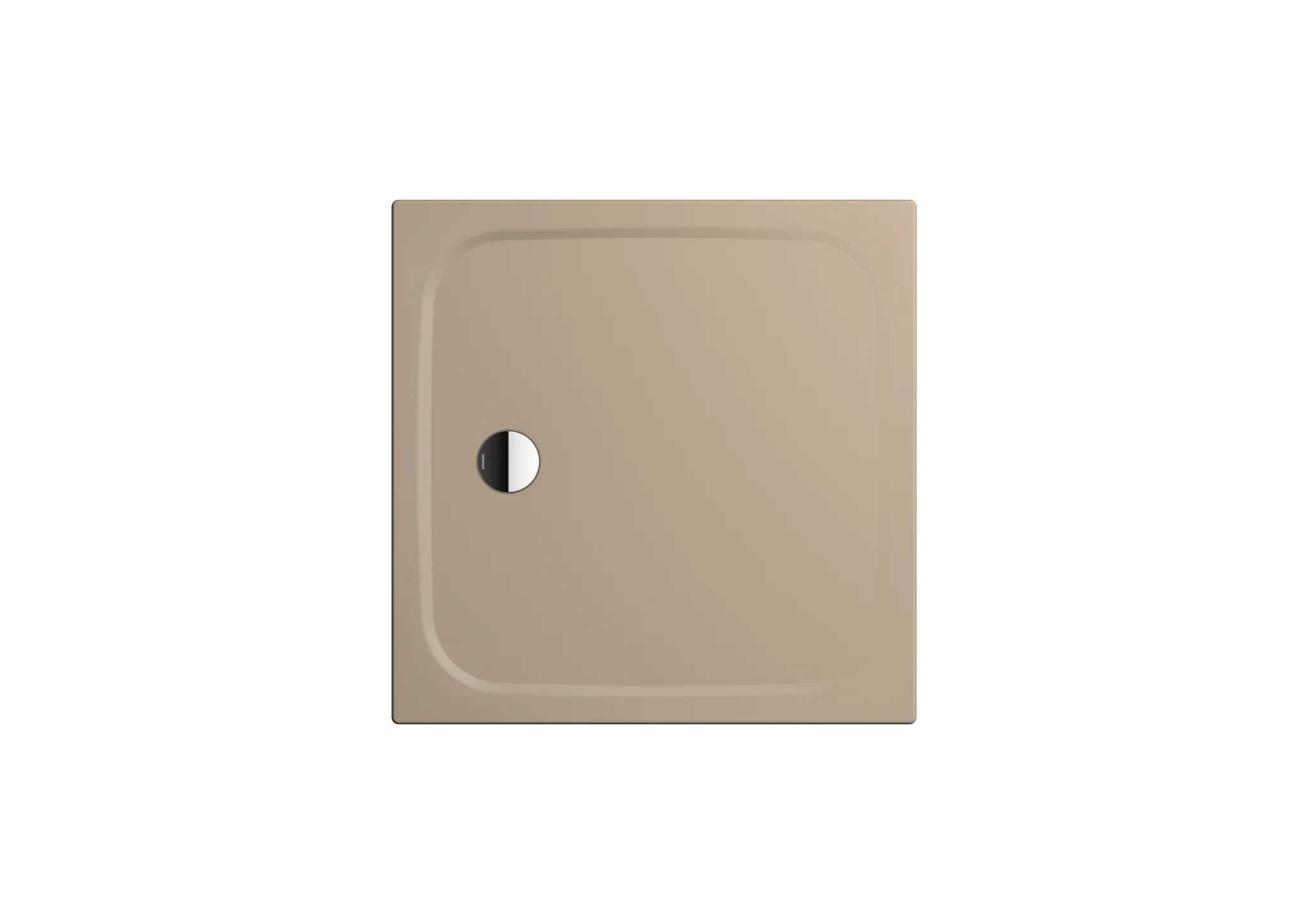 Kaldewei CAYONOPLAN Duschfläche, quadratisch, 900x900 mm, warm beige 40, Secure Plus Antislip, bodeneben, seitlicher Ablauf, 18 mm tief, MADE IN