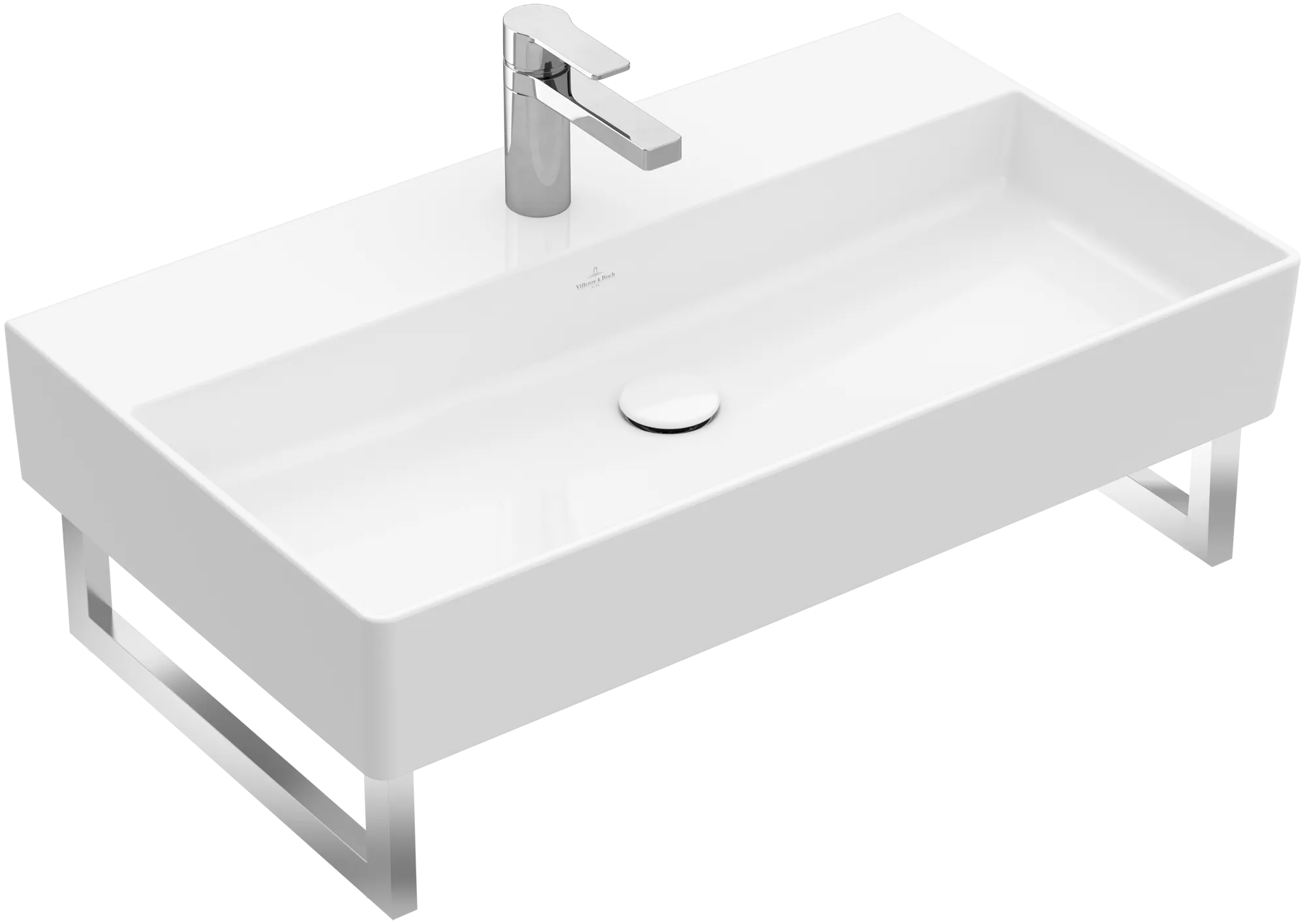 Villeroy & Boch Memento 2.0 Waschbecken 800x470mm, Rechteck, TitanCeram, 1HL. ohne Überlauf, Weiß Alpin Villeroy & Boch Memento 2.0 Waschbecken 800x470mm, Rechteck, TitanCeram, 1HL. ohne Überlauf, Weiß Alpin