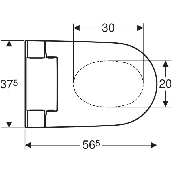 Geberit Wand-Dusch-WC Komplettanlage AquaClean „Alba“ 600 × 484 × 400 mm in weiß alpin, Befestigung sichtbar, ohne Spülrand Geberit Wand-Dusch-WC Komplettanlage AquaClean „Alba“ 600 × 484 × 400 mm in weiß alpin, Befestigung sichtbar, ohne Spülrand