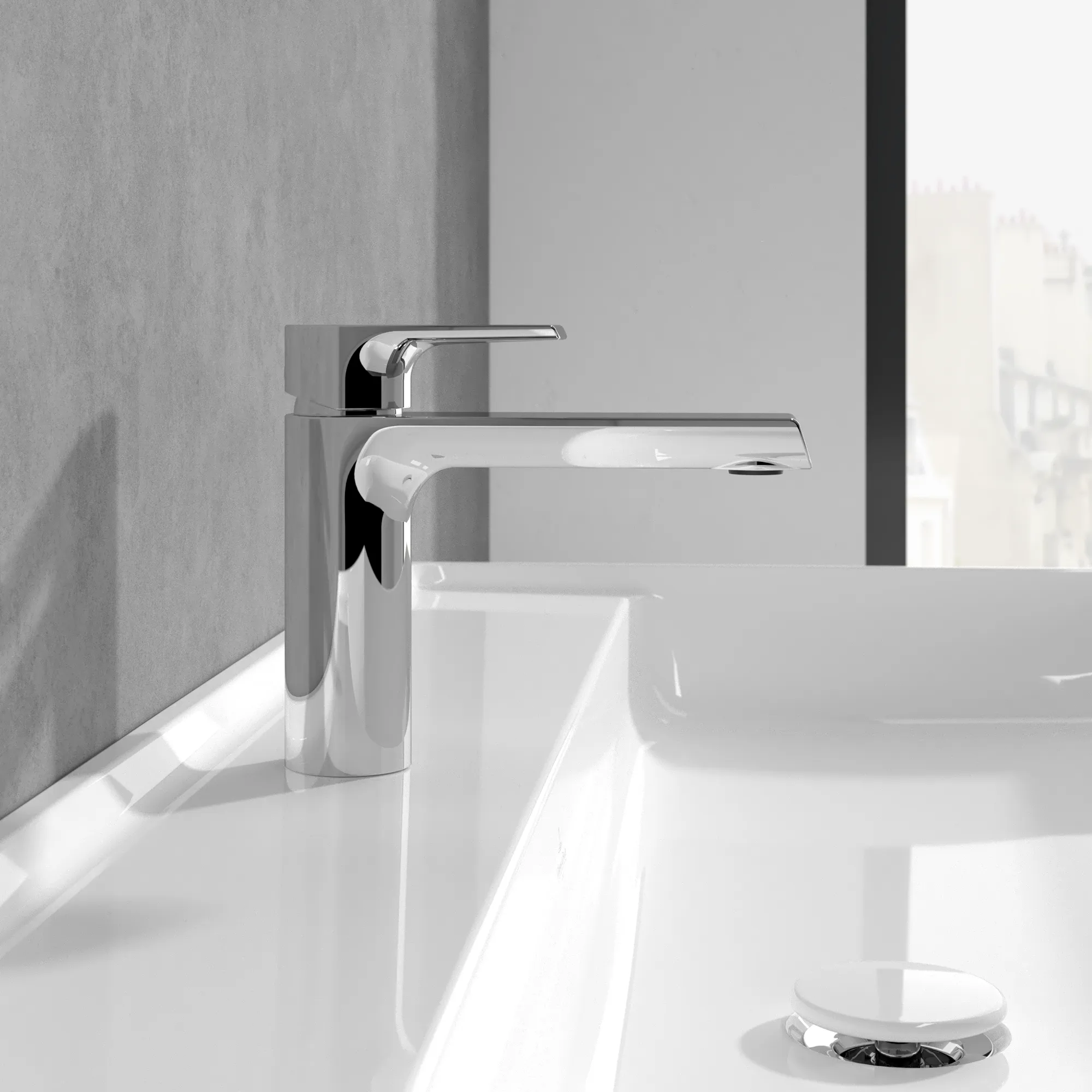 Einhand-Waschtischarmatur „Liberty“ 17,8 cm Ausladung 138 mm in Chrom Einhand-Waschtischarmatur „Liberty“ 17,8 cm Ausladung 138 mm in Chrom