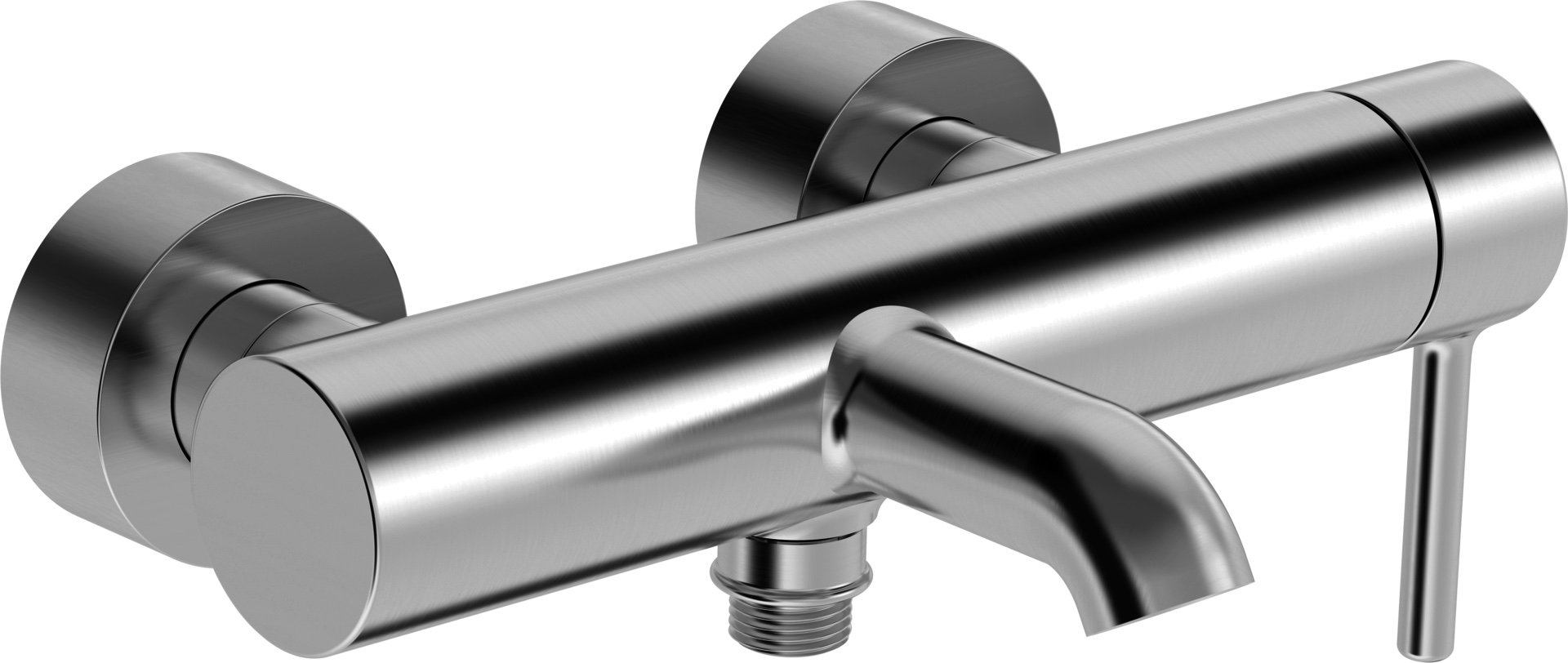 Einhand-Wannenarmatur „Vantis Style“ Ausladung 168 mm in Stahl gebürstet Einhand-Wannenarmatur „Vantis Style“ Ausladung 168 mm in Stahl gebürstet