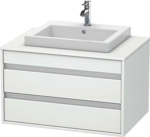 Duravit Waschtischunterschrank wandhängend „Ketho“ 80 × 49,6 × 55 cm Weiß Matt Duravit Waschtischunterschrank wandhängend „Ketho“ 80 × 49,6 × 55 cm Weiß Matt