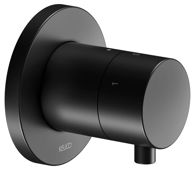 KEUCO IXMO Ab- und Umstellventil Unterputz für 3 Verbraucher IXMO Comfort, rund schwarz matt
