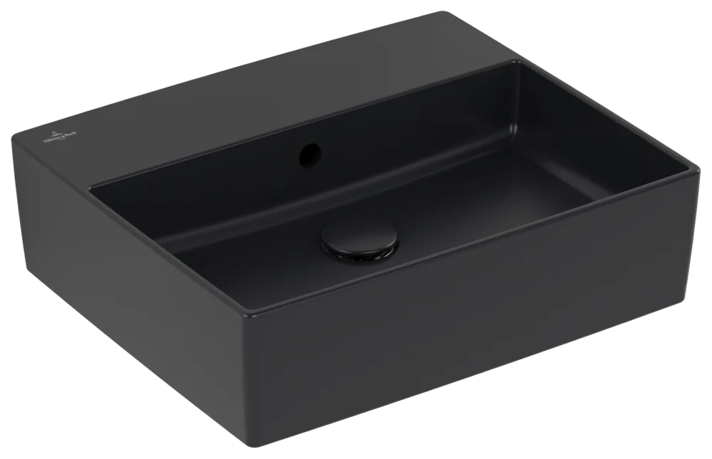 Villeroy & Boch Aufsatzwaschbecken Memento 2.0 Pure Black CeramicPlus 498x420x139mm mit Überlauf Villeroy & Boch Aufsatzwaschbecken Memento 2.0 Pure Black CeramicPlus 498x420x139mm mit Überlauf