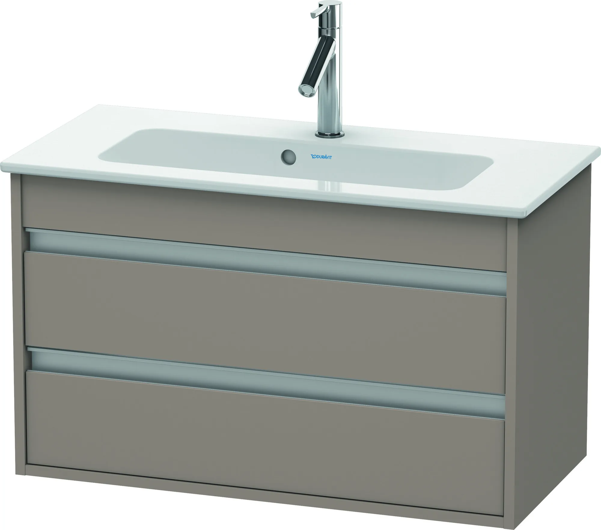 Duravit Waschtischunterschrank wandhängend „Ketho“ 80 × 48 × 38,5 cm in Basalt Matt
