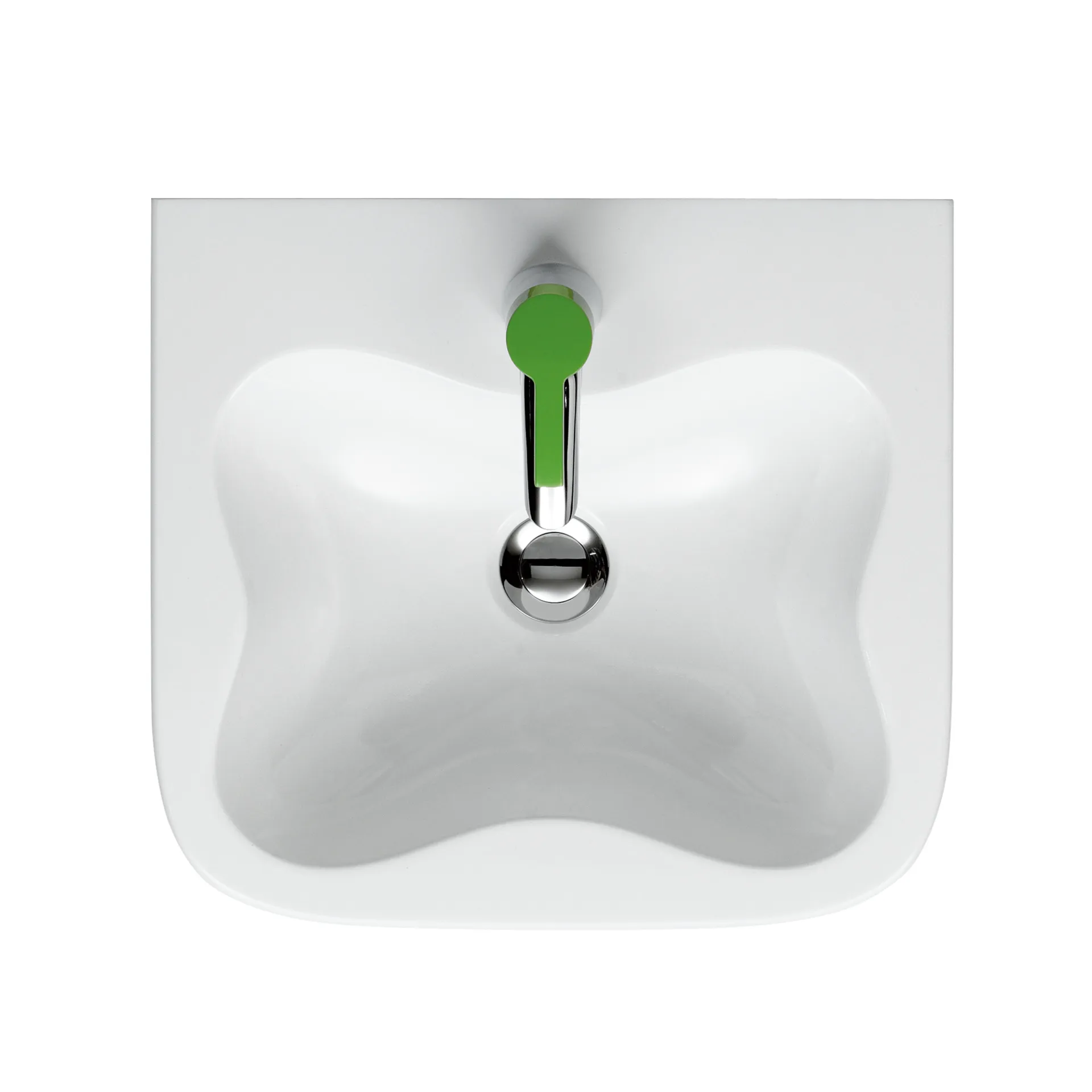 Waschtisch FLORAKIDS 410x450x150 1 Hahnloch mit Überlauf weiß Waschtisch FLORAKIDS 410x450x150 1 Hahnloch mit Überlauf weiß