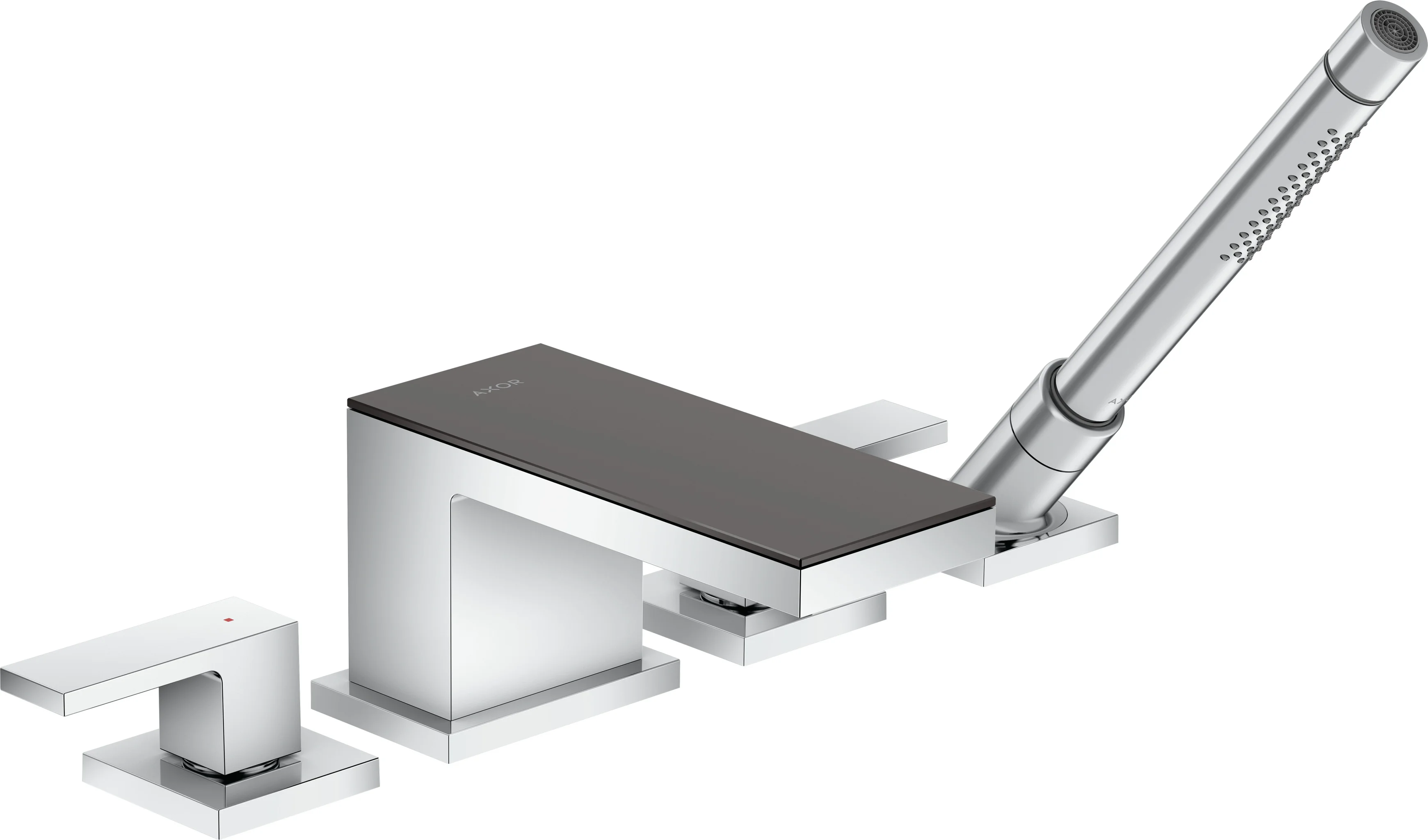 Hansgrohe AXOR MyEdition 4-Loch Wannenrandarmatur Chrom, Ausladung 151 mm, max. Durchfluss 22 l/min, Wannenrandmontage Hansgrohe AXOR MyEdition 4-Loch Wannenrandarmatur Chrom, Ausladung 151 mm, max. Durchfluss 22 l/min, Wannenrandmontage