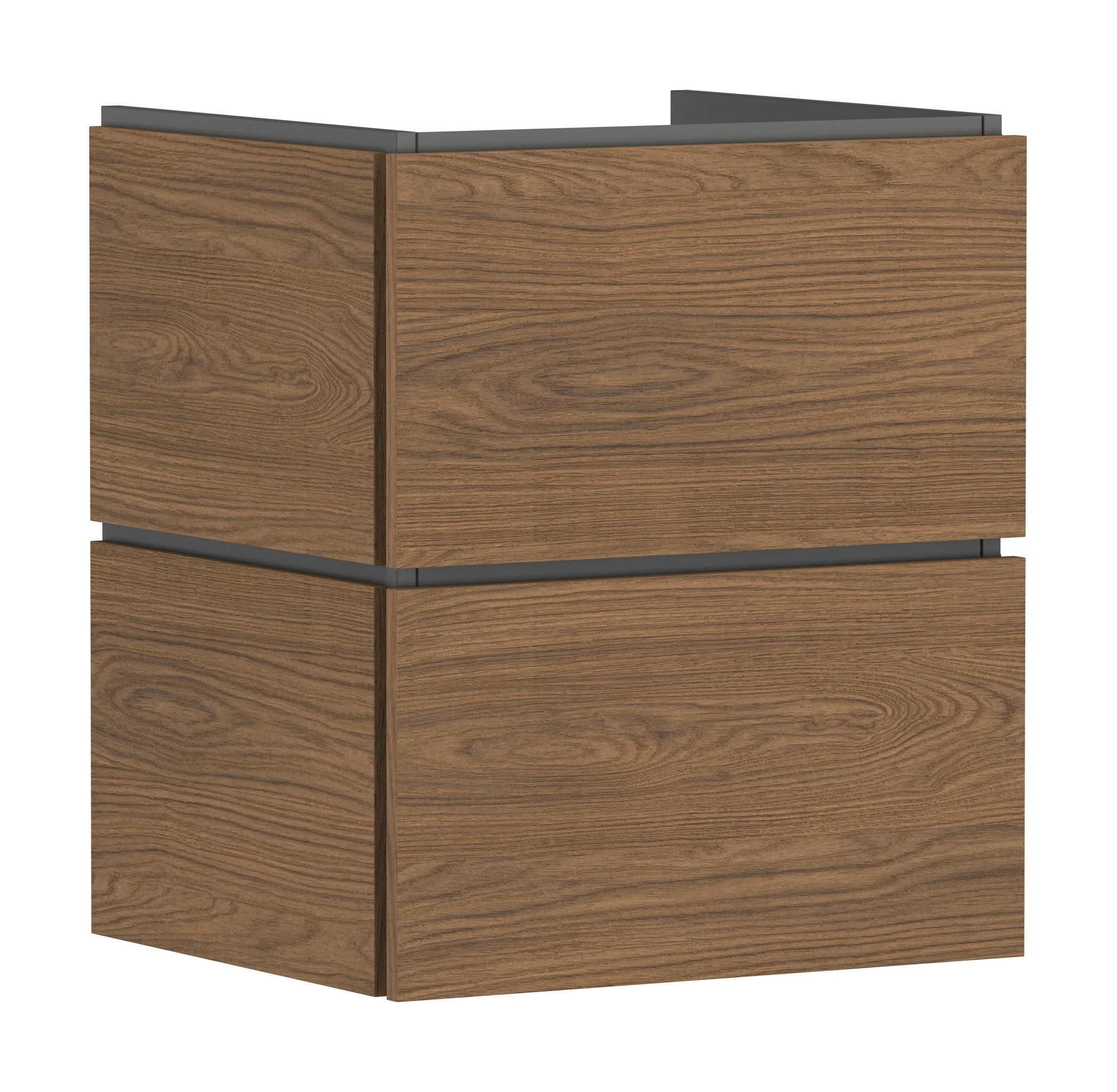 Hansgrohe Xilesa E Waschtischunterschrank, Eiche Kaschmir, 530x470 mm, 2 Schubkästen, Vollauszug, SoftClose