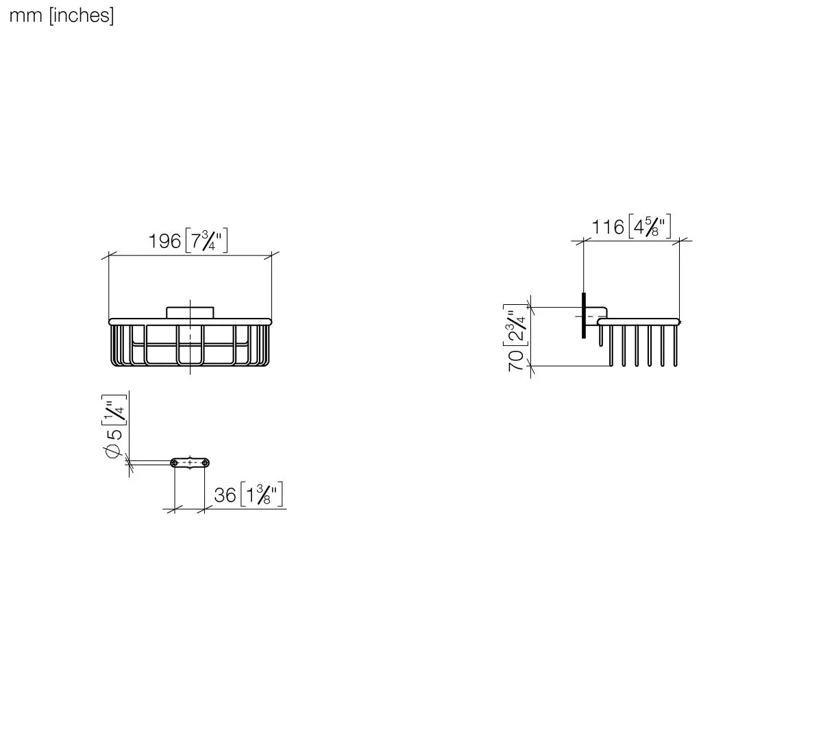 Duschkorb für Wandmontage SERIENNEUTRAL Chrom 83290970