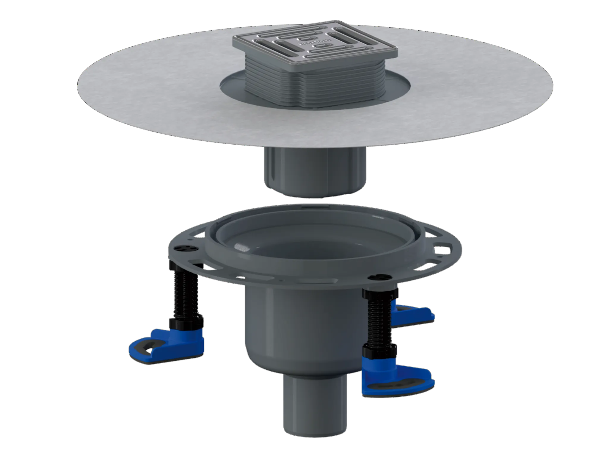 Bodenablauf DallDrain Select senkr., DN50/DN100, 100x100mm Bodenablauf DallDrain Select senkr., DN50/DN100, 100x100mm