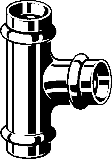 „Profipress“ T-Stück mit 3 Muffen 42 × 35 × 42 mm