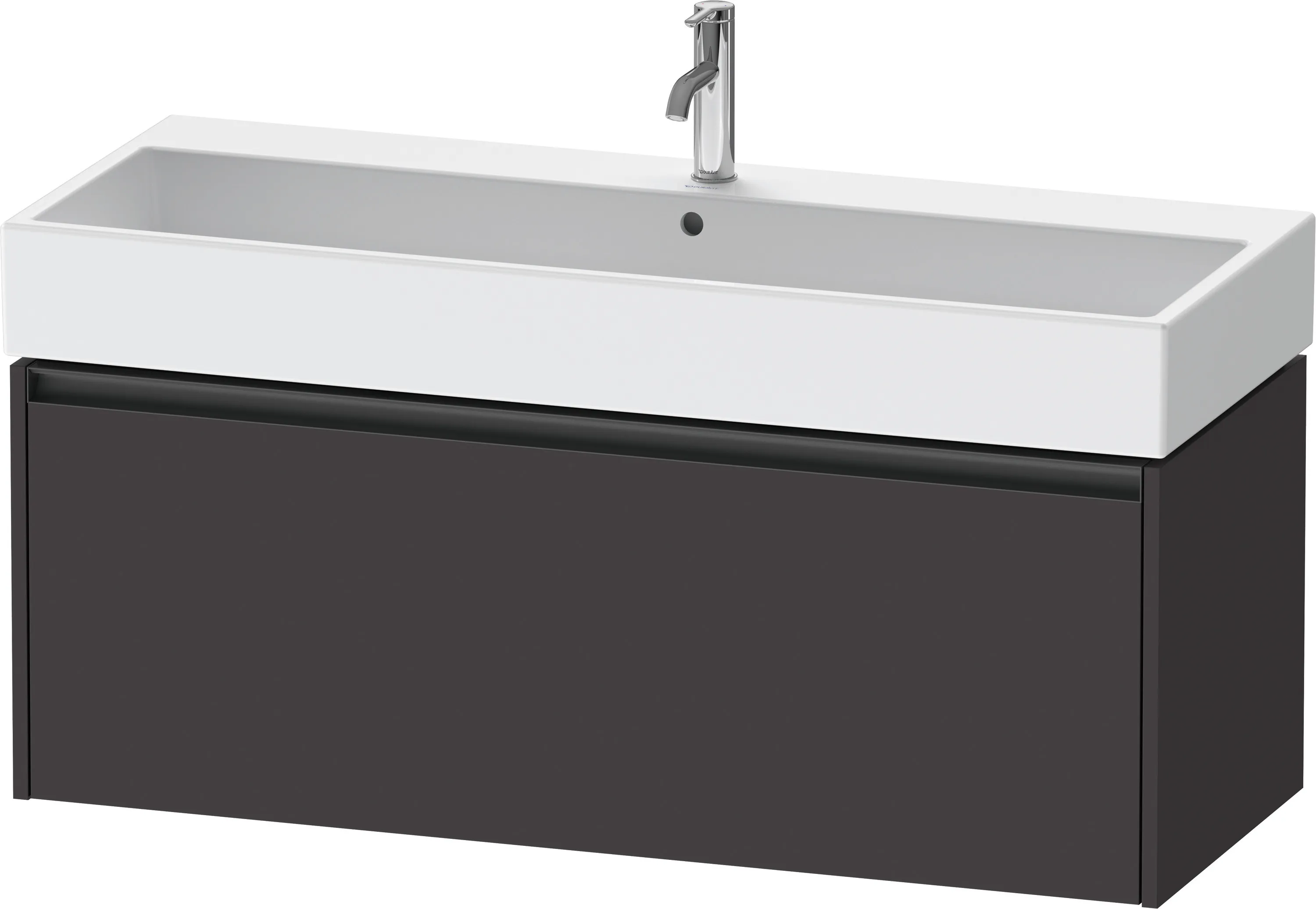 Duravit Waschtischunterschrank wandhängend „Ketho.2“ 118,4 × 44 × 46 cm Graphit Supermatt