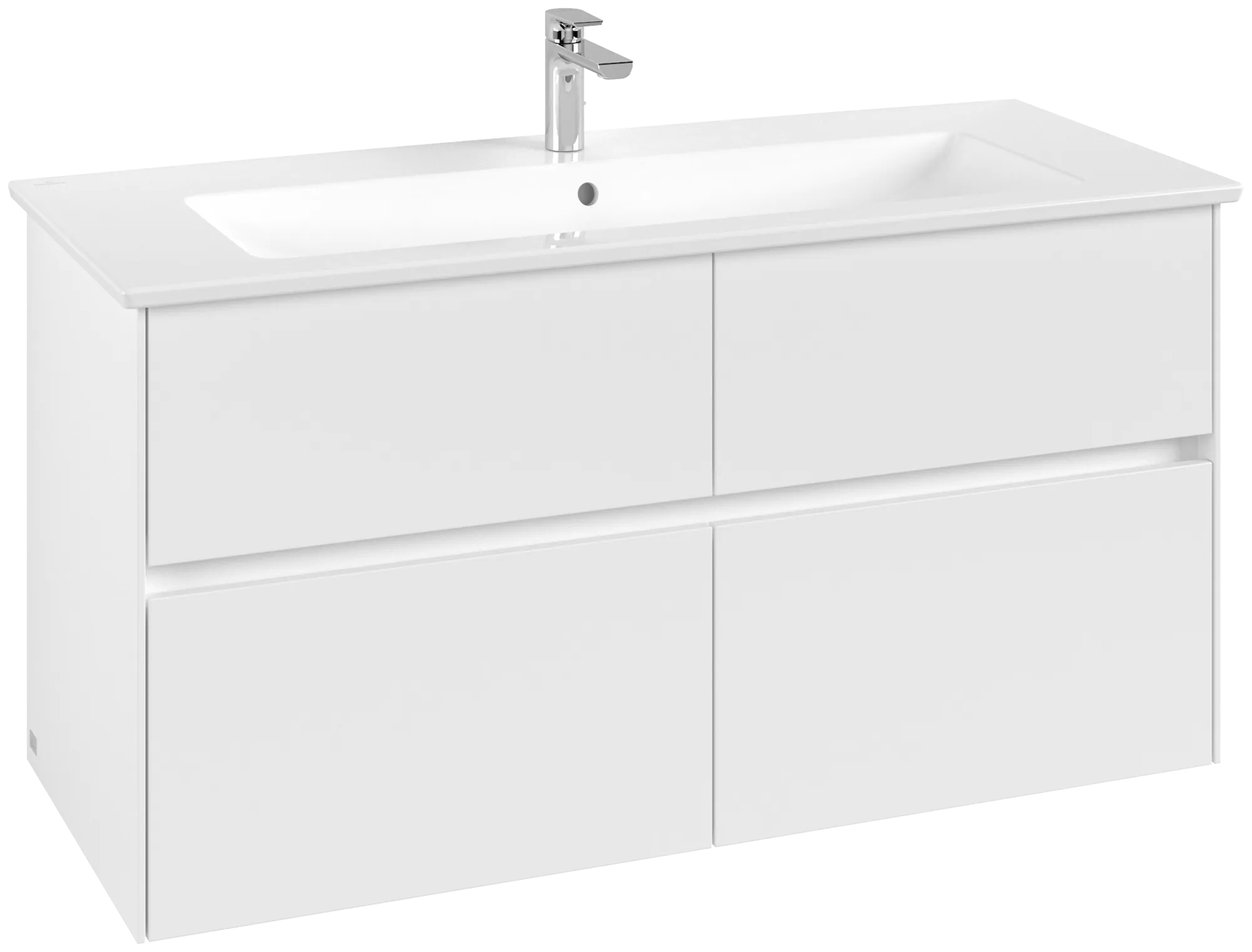 Villeroy & Boch Waschtischunterschrank „Collaro“ 1161 × 610 × 480 mm Weiß Matt, ohne Beleuchtung, für Becken mittig Villeroy & Boch Waschtischunterschrank „Collaro“ 1161 × 610 × 480 mm Weiß Matt, ohne Beleuchtung, für Becken mittig
