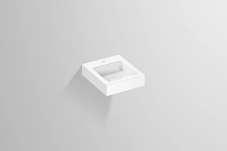Waschbecken „Q-Serie“ 325 × 90 mm, ohne Hahnlochbohrung, mittig, Hahnlochposition mittig mit ProShield Waschbecken „Q-Serie“ 325 × 90 mm, ohne Hahnlochbohrung, mittig, Hahnlochposition mittig mit ProShield