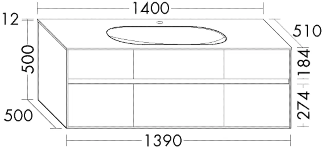 burgbad Badmöbelset „rc40Solitaire“ 144 × 55,2 cm in Schilf Hochglanz