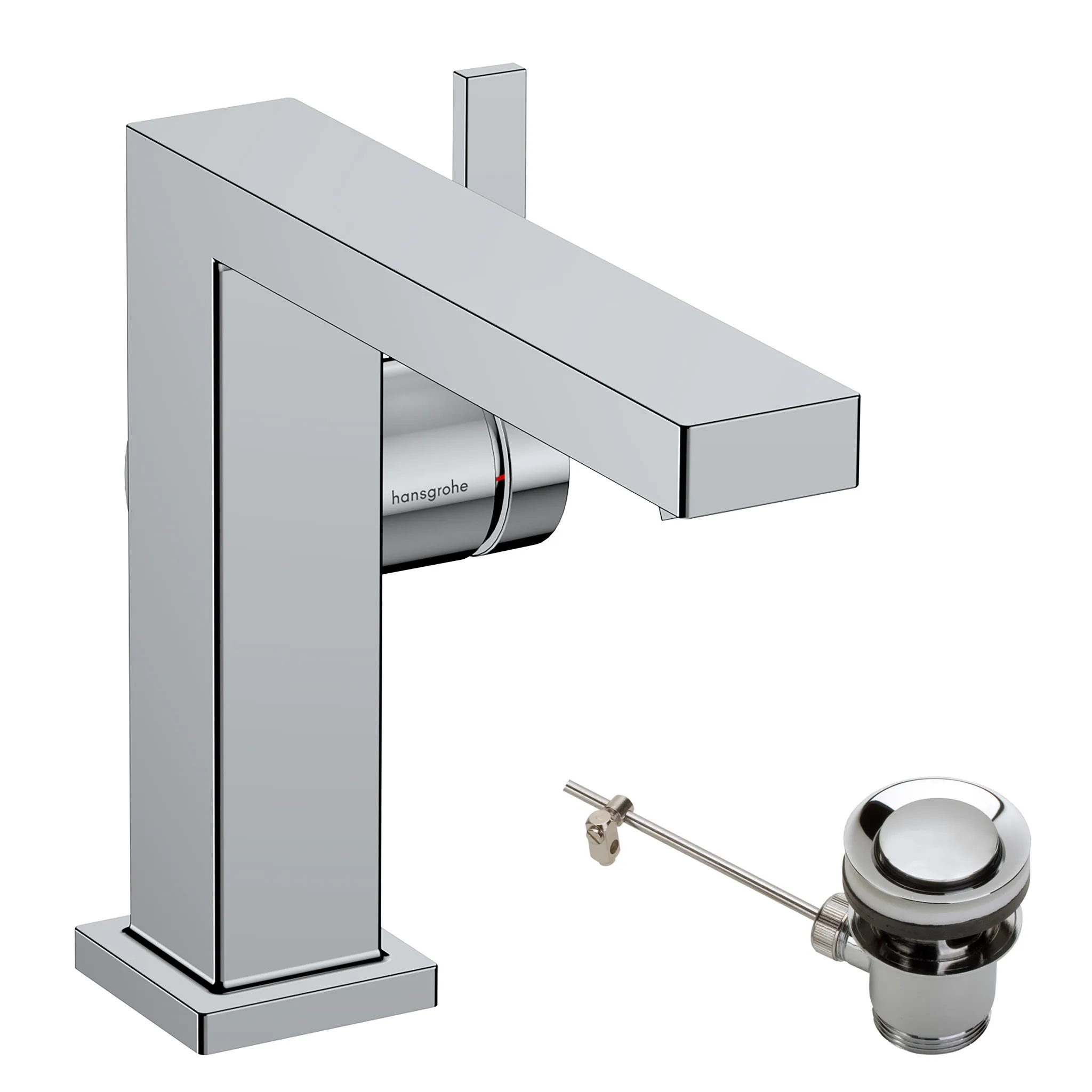 Tecturis E Einhebel-Waschtischmischer 110 Fine CoolStart EcoSmart+ mit Zugstangen-Ablaufgarnitur Chrom