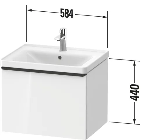 Duravit Waschtischunterschrank wandhängend „D-Neo“ 58,4 × 44 × 45,2 cm in Eiche Schwarz Duravit Waschtischunterschrank wandhängend „D-Neo“ 58,4 × 44 × 45,2 cm in Eiche Schwarz