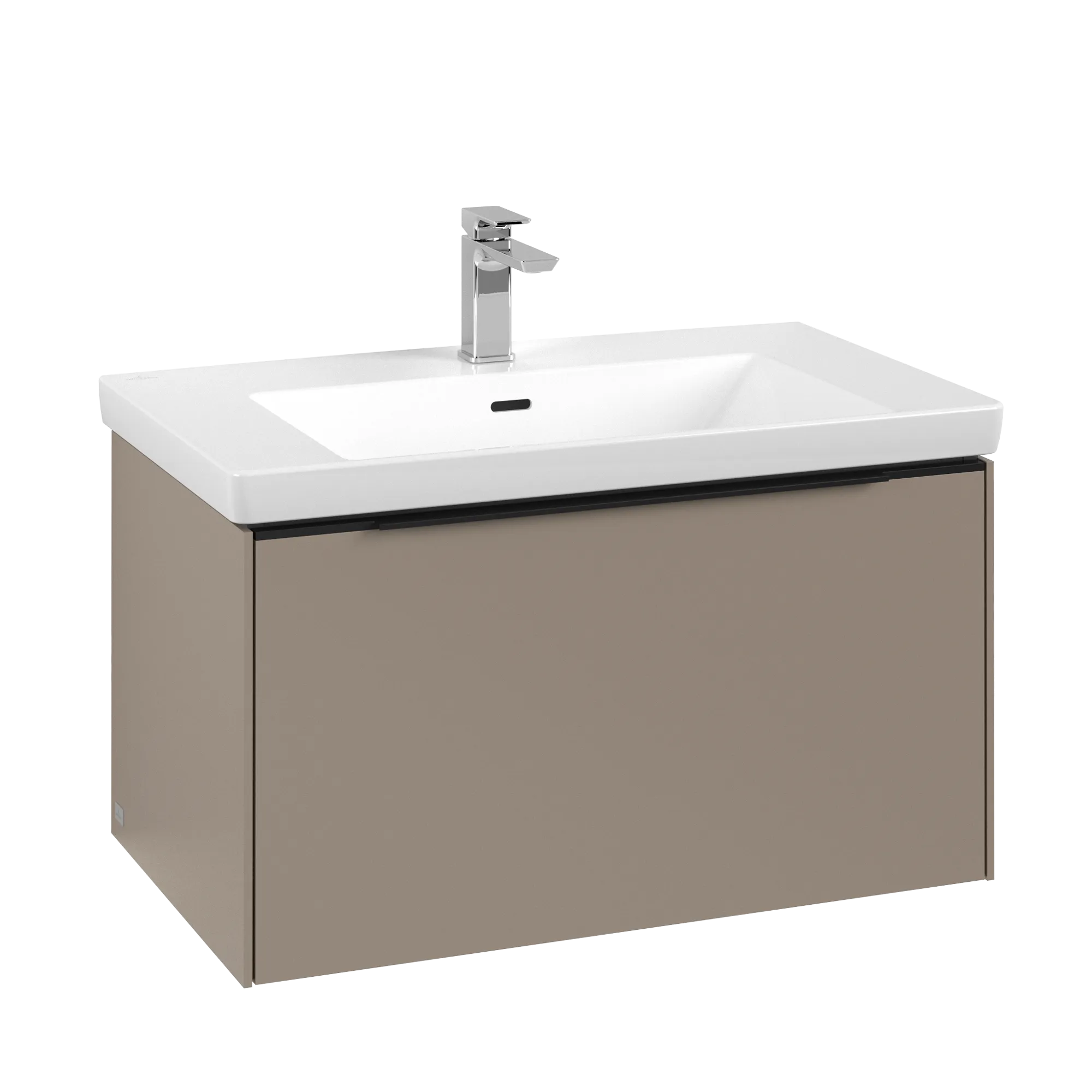 Villeroy & Boch Waschtischunterschrank „Subway 3.0“ für Schrankwaschtisch 772 × 429 × 478 mm Taupe, für Becken mittig