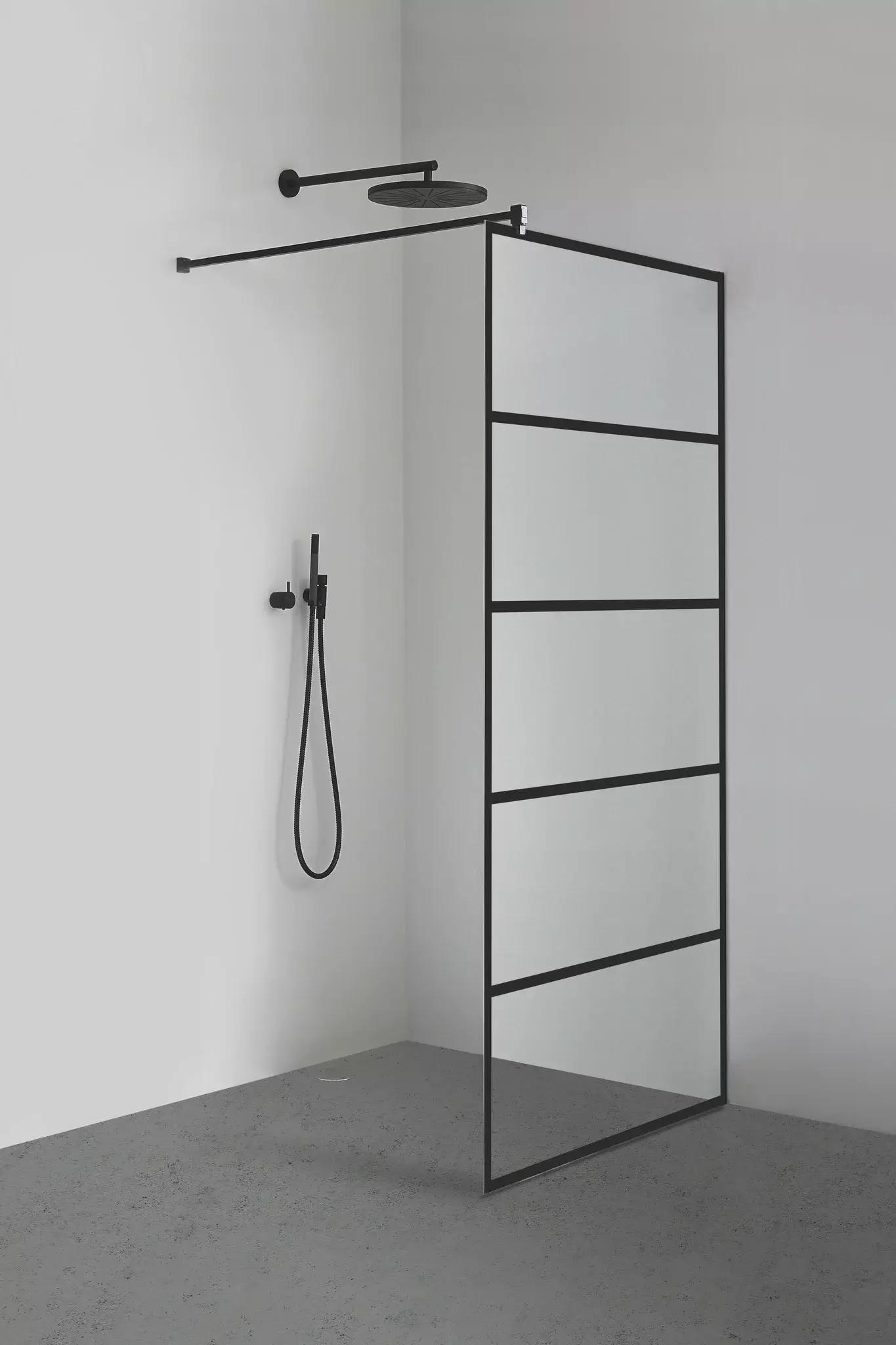Sprinz Walk-In-Duschkabine Black Stripes „Inloop Black“ B: 1000 mm H: 2100 mm T: 8 mm
