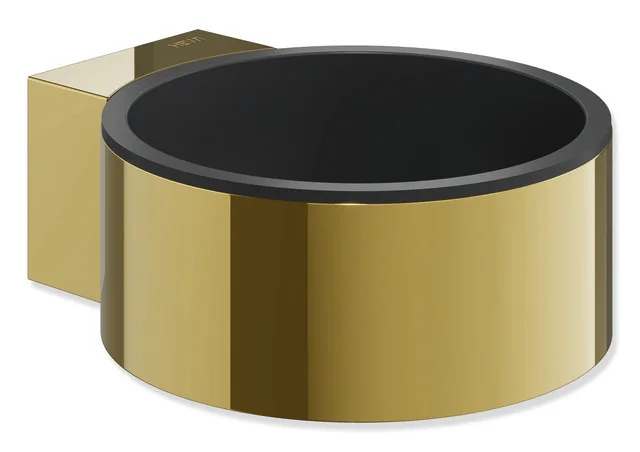 HEWI Föhnhalter System 900, PVD-beschichtet, Gold glänzend, 78 x 37 x 104 mm, Wandmontage