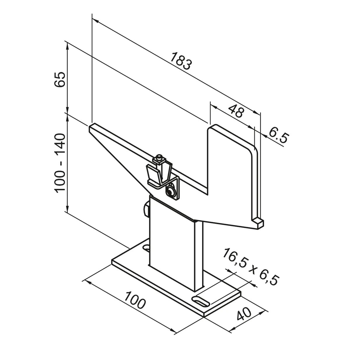 Zubehör Fußkonsole FMORV 14-R4, RAL 9016 Zubehör Fußkonsole FMORV 14-R4, RAL 9016