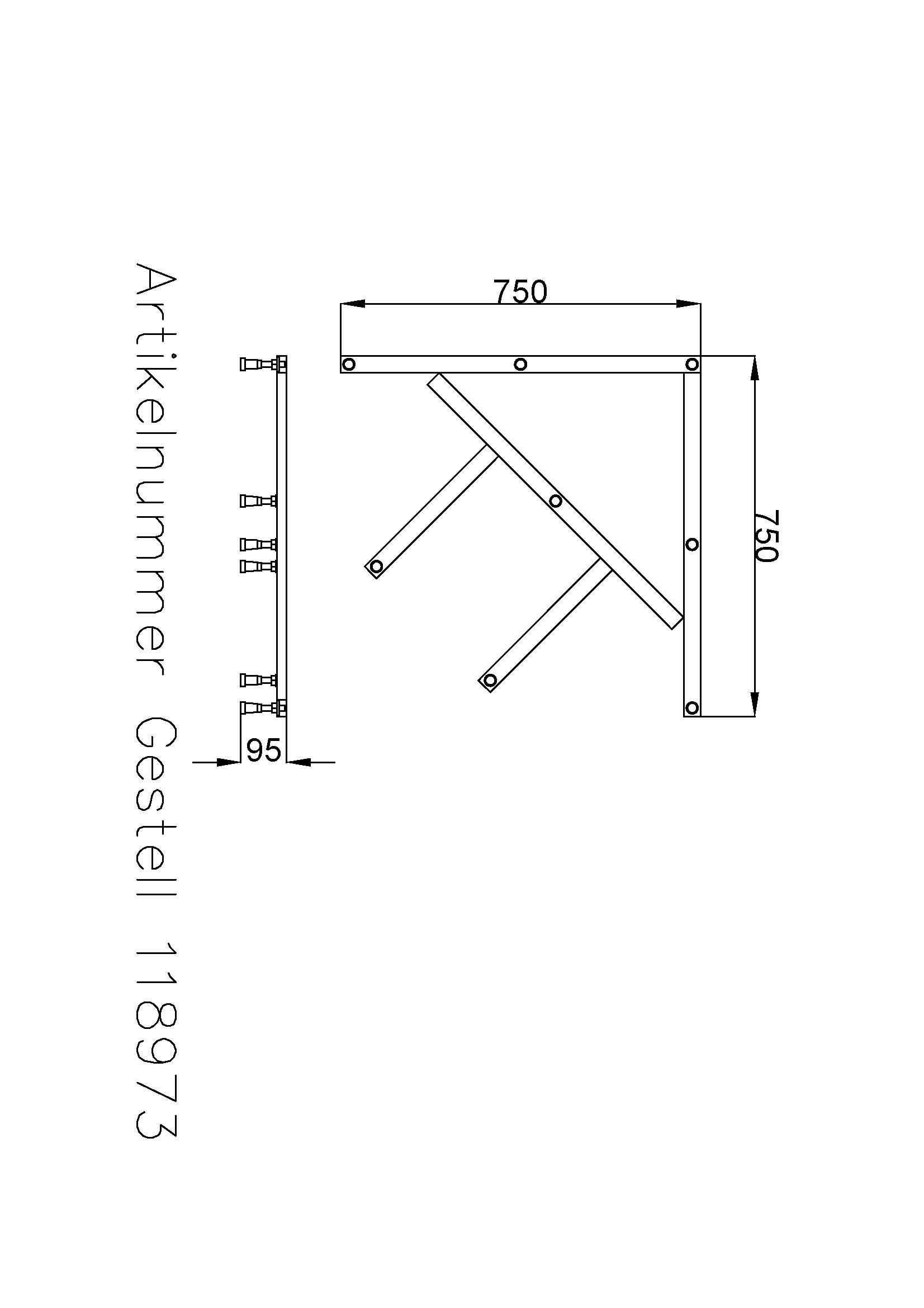Hoesch Untergestell für Duschwanne „Muna“ 4195 80 × 78 cm