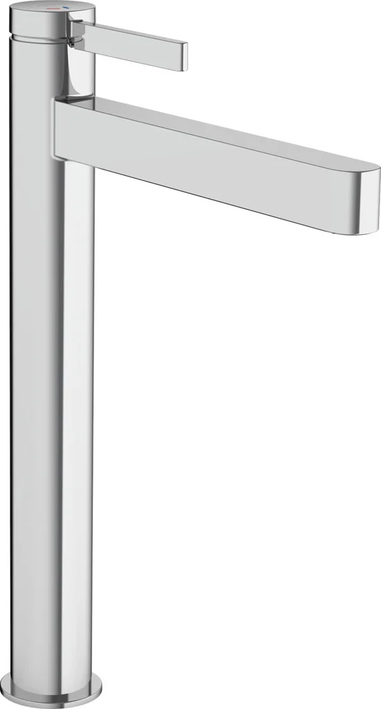Hansgrohe Finoris Einhebel-Waschtischmischer 260 CoolStart Highriser chrom - Ausladung 208 mm, Auslaufhöhe 264 mm, Laminarstrahl, max. Durchfluss 5 l/min, Keramikmischsystem, Push-Open Ablaufgarnitur G 11/4, Anschluss DN15