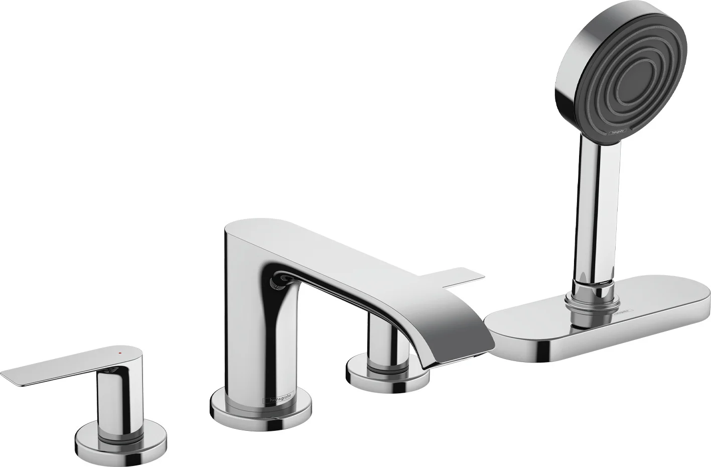 Hansgrohe Vivenis 4-Loch Wannenrandarmatur Chrom, sBox, PowderRain-Handbrause, max. Ausziehänge 1,45 m, DN15, 2 Verbraucher Hansgrohe Vivenis 4-Loch Wannenrandarmatur Chrom, sBox, PowderRain-Handbrause, max. Ausziehänge 1,45 m, DN15, 2 Verbraucher