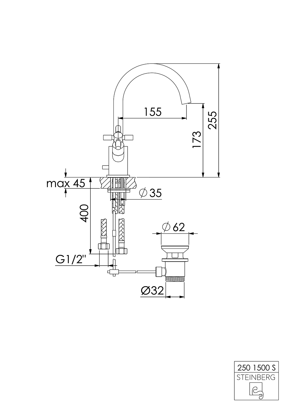 Serie 250 Waschtisch-Zweigriffarmatur Serie 250 Waschtisch-Zweigriffarmatur