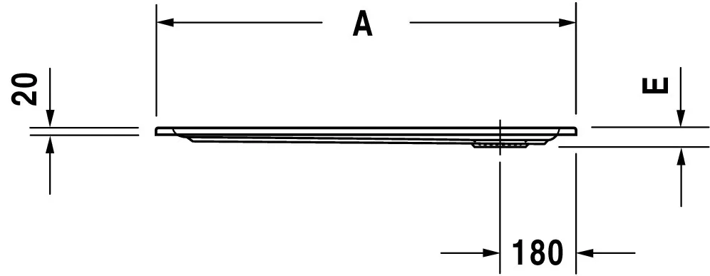 Duravit rechteck Duschwanne „Starck Slimline“ 90 × 75 cm mit Antislip Duravit rechteck Duschwanne „Starck Slimline“ 90 × 75 cm mit Antislip