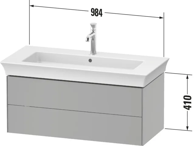 Duravit Waschtischunterschrank wandhängend „White Tulip“ 98,4 × 41 × 45,8 cm