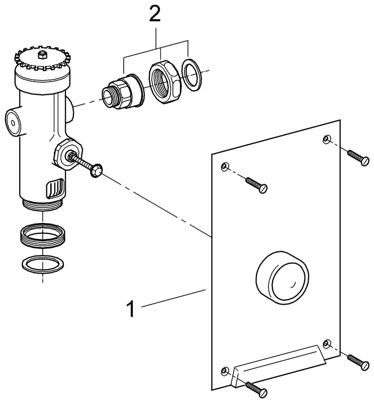 Grohe WC-Druckspüler 42902 Wandeinbau Grohe WC-Druckspüler 42902 Wandeinbau
