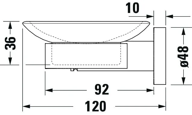 Duravit Seifenschale „D-Code“, Befestigung sichtbar, rechts 13,5 × 5,3 × 12 cm in chrom / weiß / Duravit Seifenschale „D-Code“, Befestigung sichtbar, rechts 13,5 × 5,3 × 12 cm in chrom / weiß /