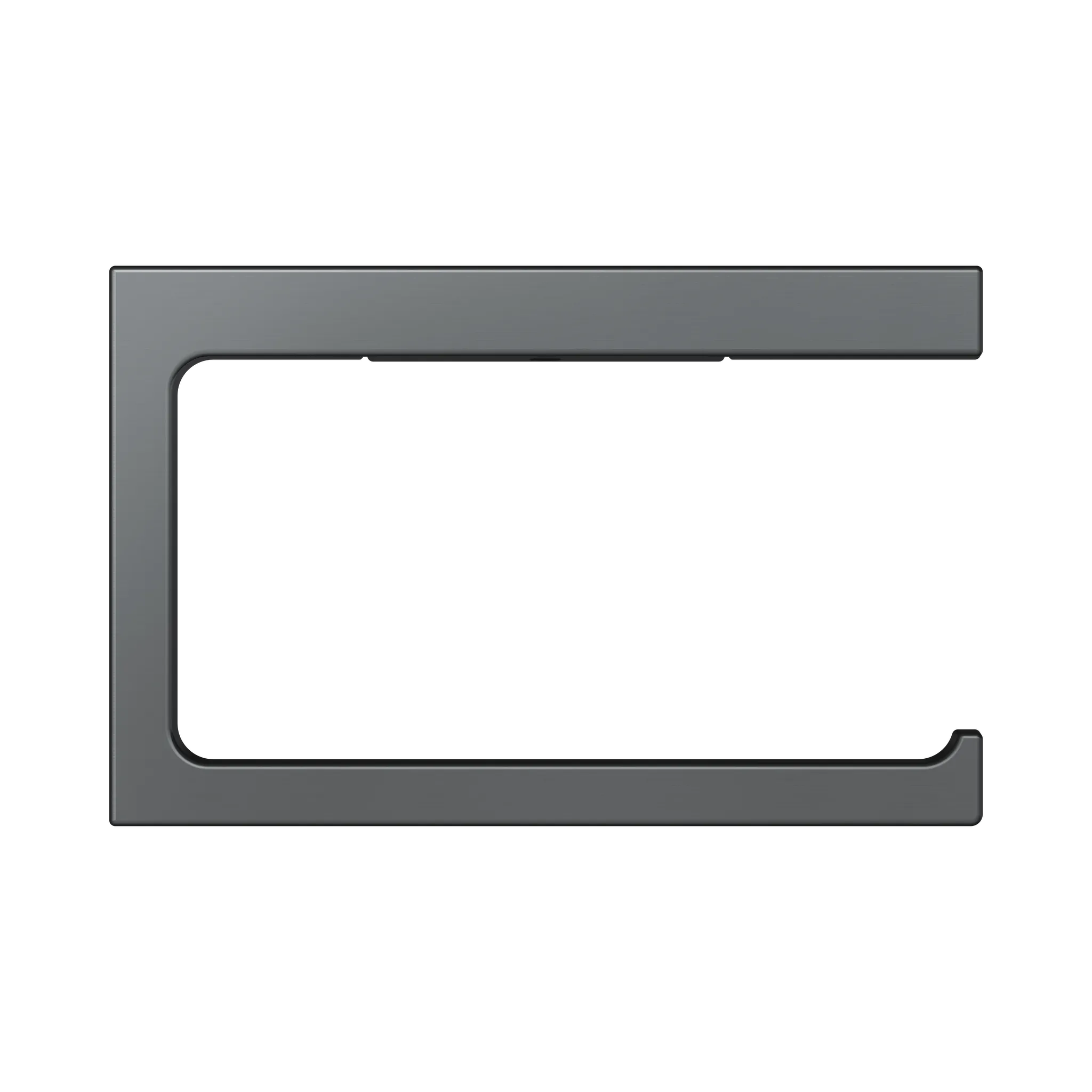 Edition 11 11162130000 Toilettenpapierhalter offene Form Schwarzchrom gebürstet Edition 11 11162130000 Toilettenpapierhalter offene Form Schwarzchrom gebürstet