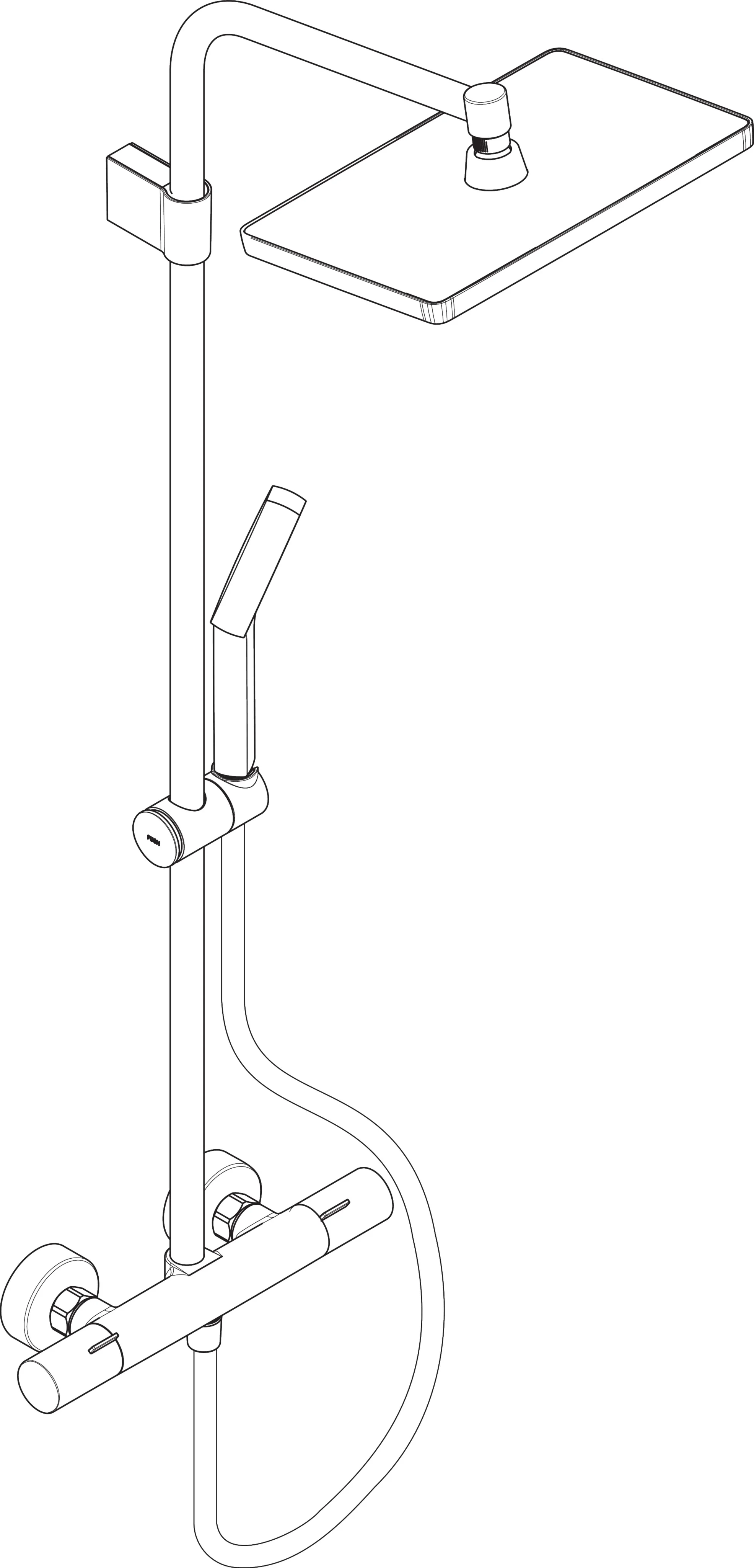Activera Q Showerpipe 290/180 1jet EcoSmart mit Ecostat Fine, Oberfläche: Chrom Activera Q Showerpipe 290/180 1jet EcoSmart mit Ecostat Fine, Oberfläche: Chrom