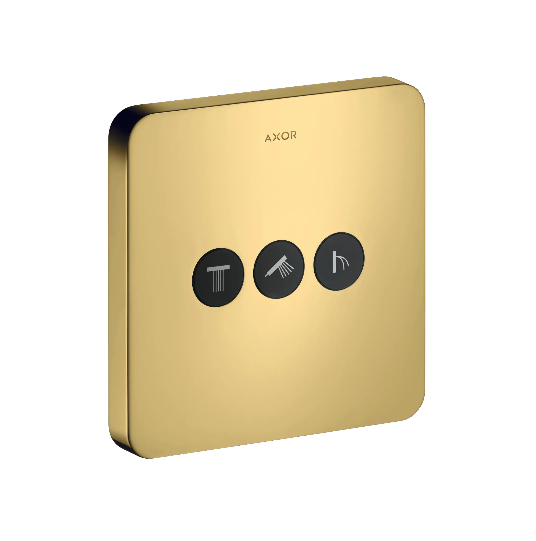 Hansgrohe AXOR ShowerSelect Ventil Unterputz softsquare für 3 Verbraucher Polished Gold Optic