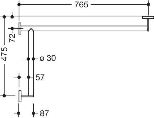 HEWI Haltegriff pulverbeschichtet „System 900“