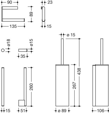 HEWI Accessoire-Set „System 900“ HEWI Accessoire-Set „System 900“