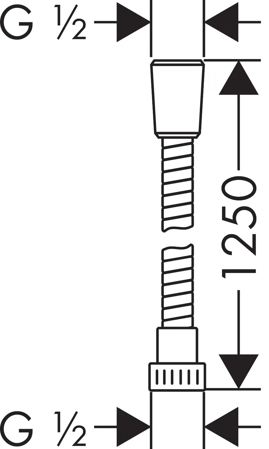 Brausenschlauch Metaflex C 1250mm chrom