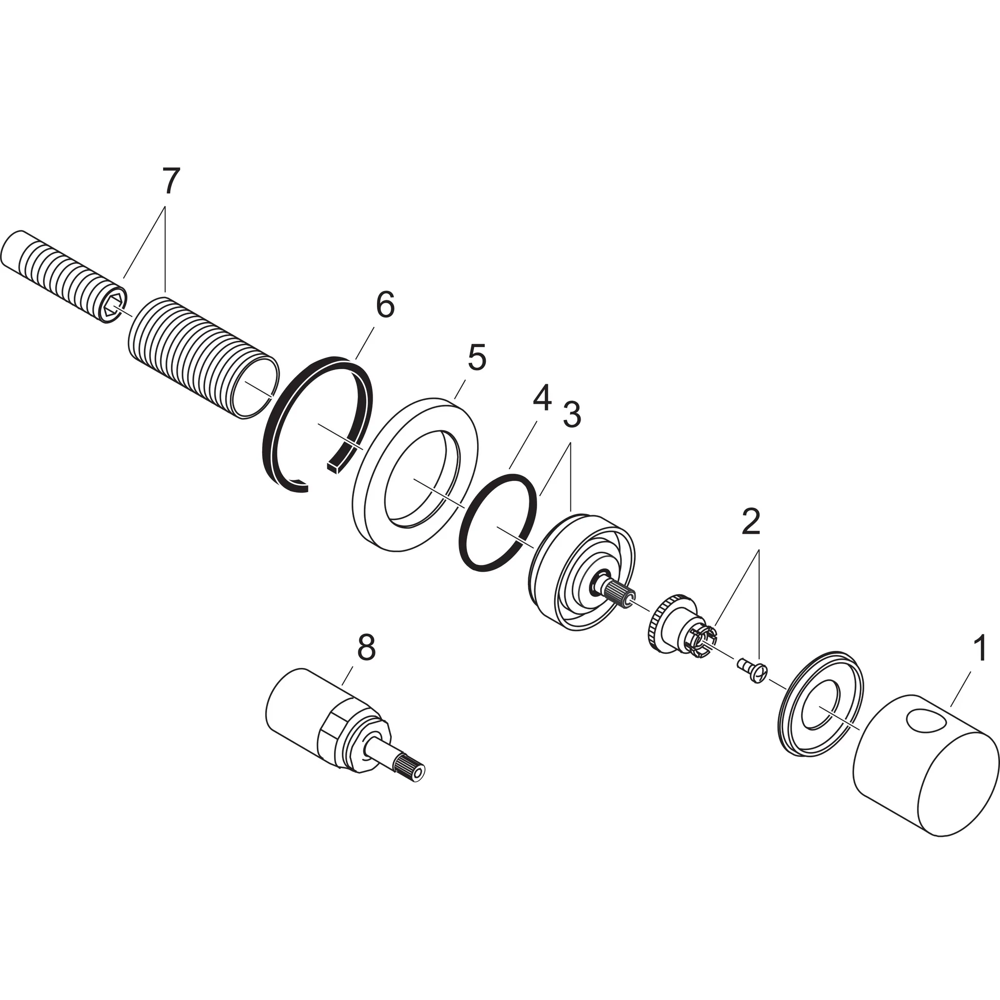 Absperrventil Unterputz Fertigset chrom zylindrischer Griff Absperrventil Unterputz Fertigset chrom zylindrischer Griff